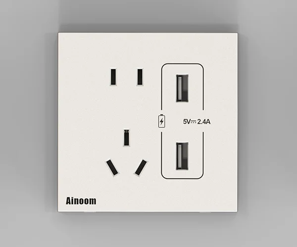 USB五孔插(2.4A) 产品型号:V5USB8032WK1WH